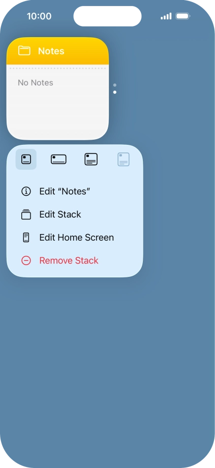 Press Edit Stack. Press Edit Stack.