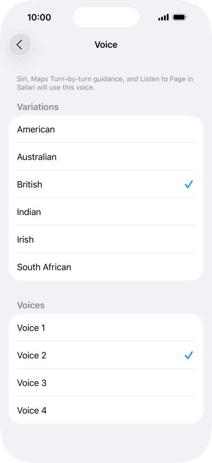 Press the required accent.