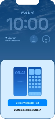 To use the same colour theme on the home screen, press Set as Wallpaper Pair.