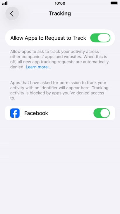 Press the indicator next to 