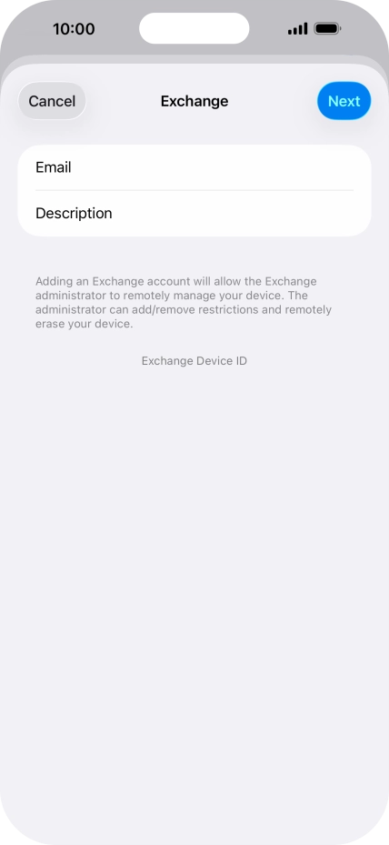 Press Description and key in the required name.