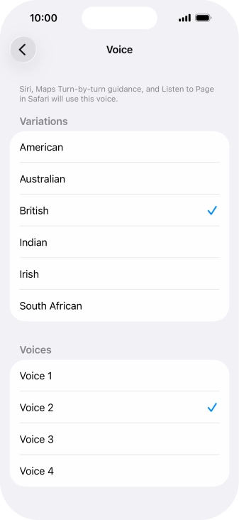 Press the required accent.