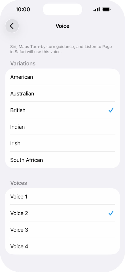 Press the required accent.