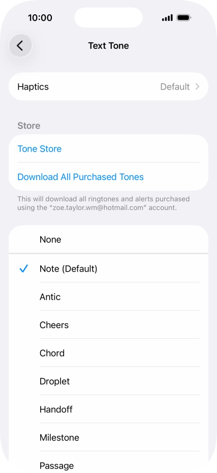 Press the required message tones to hear them.