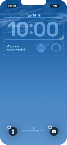 To customise the way the lock screen date is displayed, press the date widget and follow the instructions on the screen to select the required widget display mode.