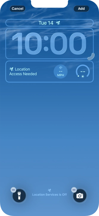 To customise the way the lock screen date is displayed, press the date widget and follow the instructions on the screen to select the required widget display mode.