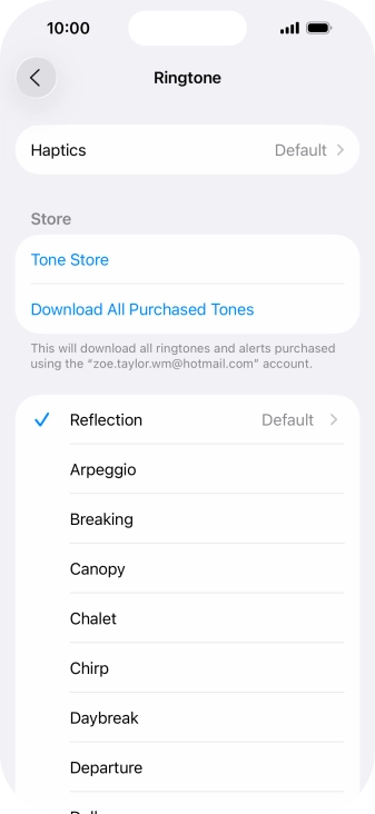 Press the required ring tones to hear them.