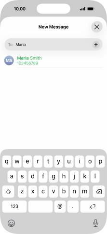 Press the required contact.