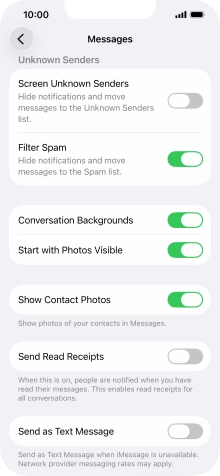 Press the indicator next to 