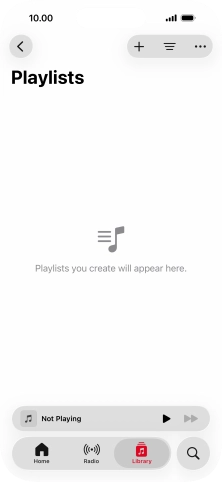 Press the new playlist icon.