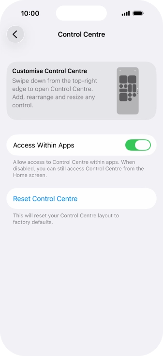Press the indicator next to 