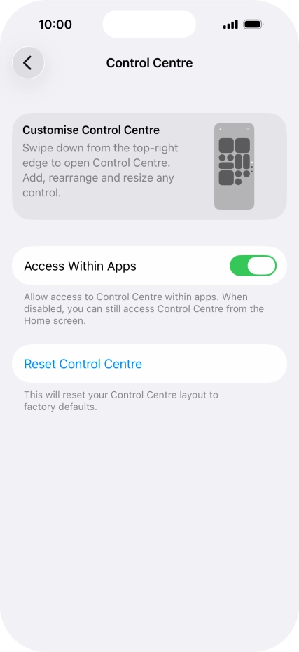 Press the indicator next to 