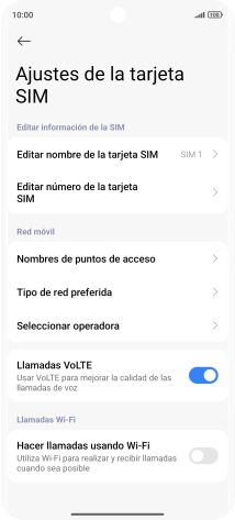 Pulsa Tipo de red preferida.