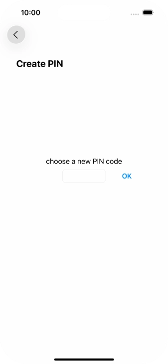 Key in a new four-digit PIN and press OK.