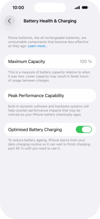 Press the indicator next to 