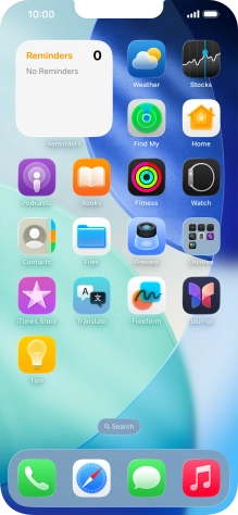 If you're using a Widget Stack: slide up or down on the stack to select the required widget.