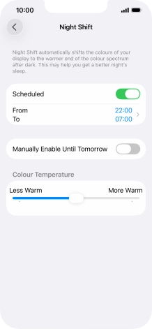 Press the indicator next to 