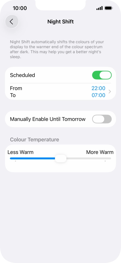 Press the indicator next to 