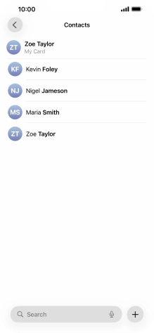 Press the new contact icon.