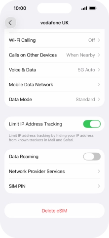 Press Delete eSIM and follow the instructions on the screen to delete your eSIM. Press Delete eSIM and follow the instructions on the screen to delete your eSIM.