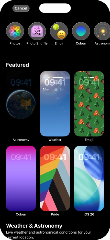 Press the required category and follow the instructions on the screen to select the required background image. Press the required category and follow the instructions on the screen to select the required background image.
