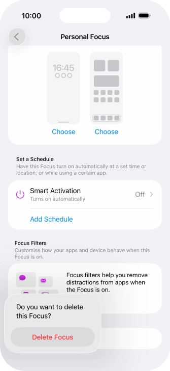 Press Delete Focus. Press Delete Focus.
