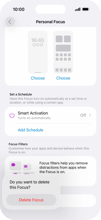 Press Delete Focus. Press Delete Focus.
