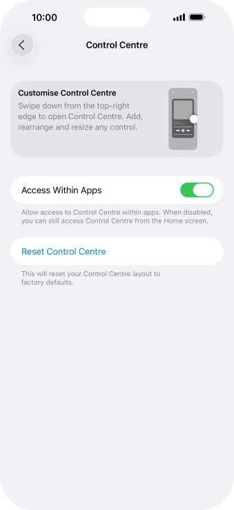 Press the indicator next to 