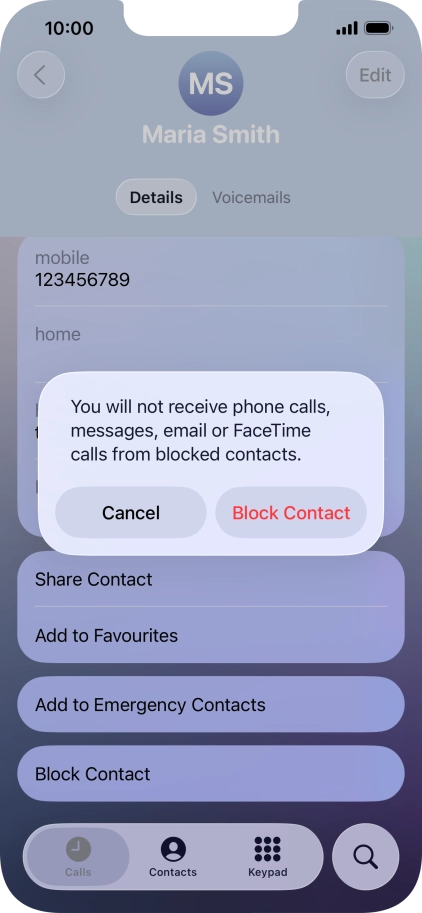 Press Block Contact.