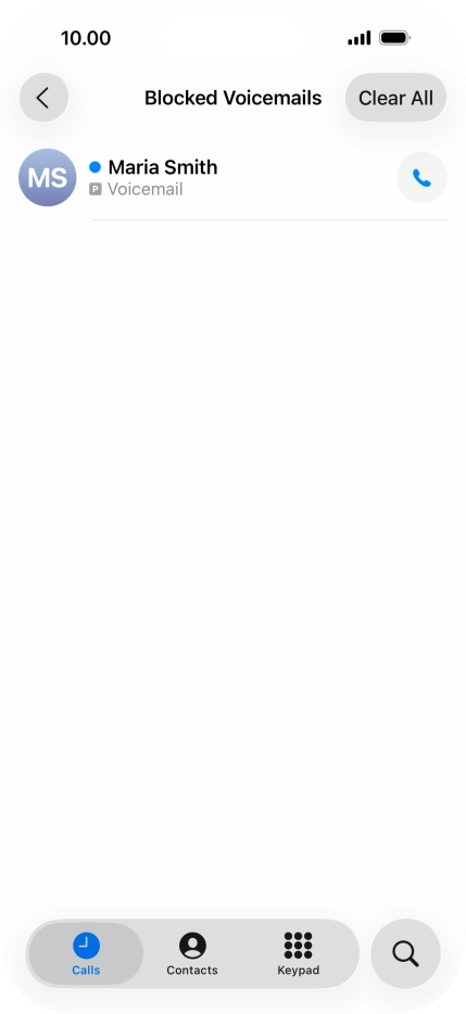 Press the required message.