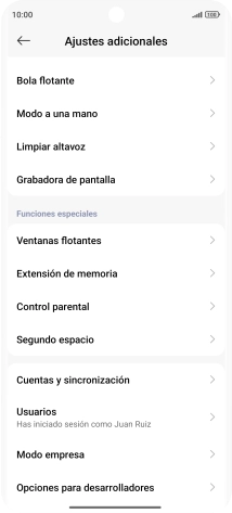 Pulsa Cuentas y sincronización. Pulsa Cuentas y sincronización.