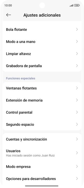 Pulsa Cuentas y sincronización. Pulsa Cuentas y sincronización.