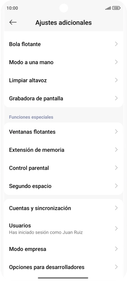 Pulsa Cuentas y sincronización. Pulsa Cuentas y sincronización.