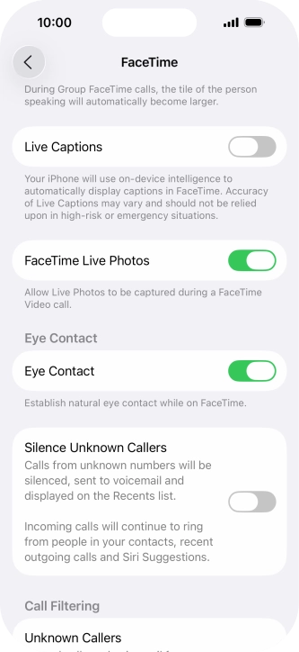 Press the indicator next to 