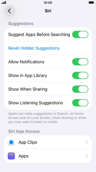 Press the required app.