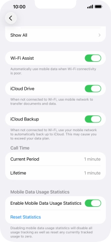 Press the indicator next to 