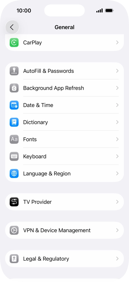 Press Language & Region.