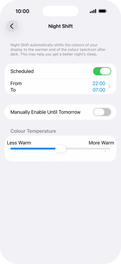 Press the indicator next to 