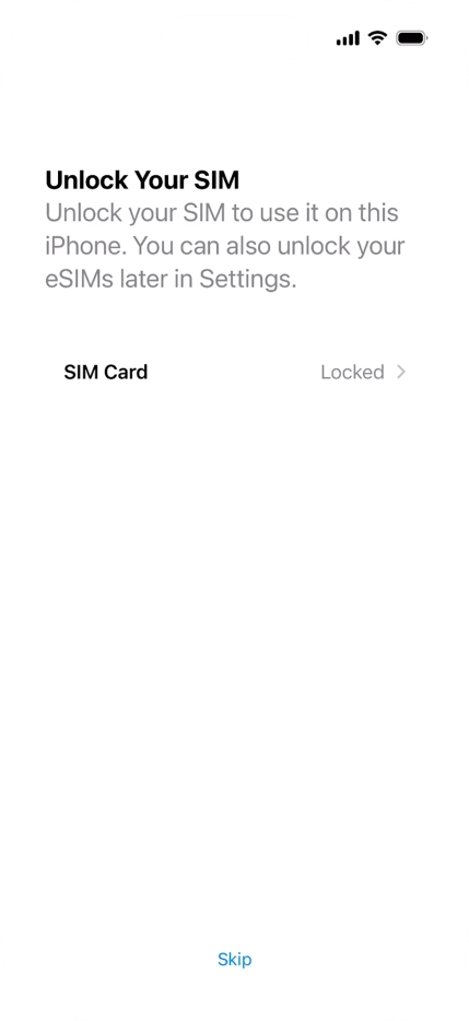 Press SIM Card.