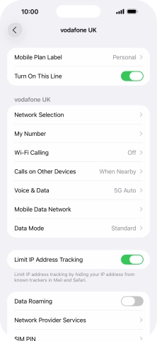 Press the indicator next to 