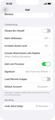 Press Default Account. Press Default Account.