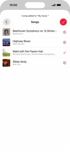 Press the confirm icon.