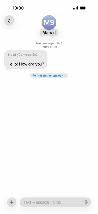Press Translating ‹language› and follow the instructions on the screen to select language display or exit Live Translation.