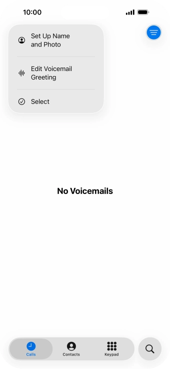 Press Edit Voicemail Greeting.