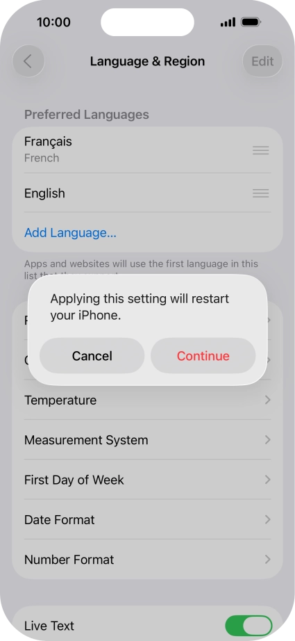 Press Continue. Press Continue.