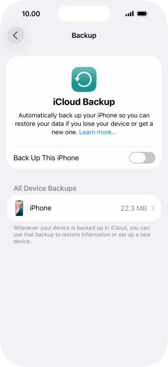 Press the indicator next to 