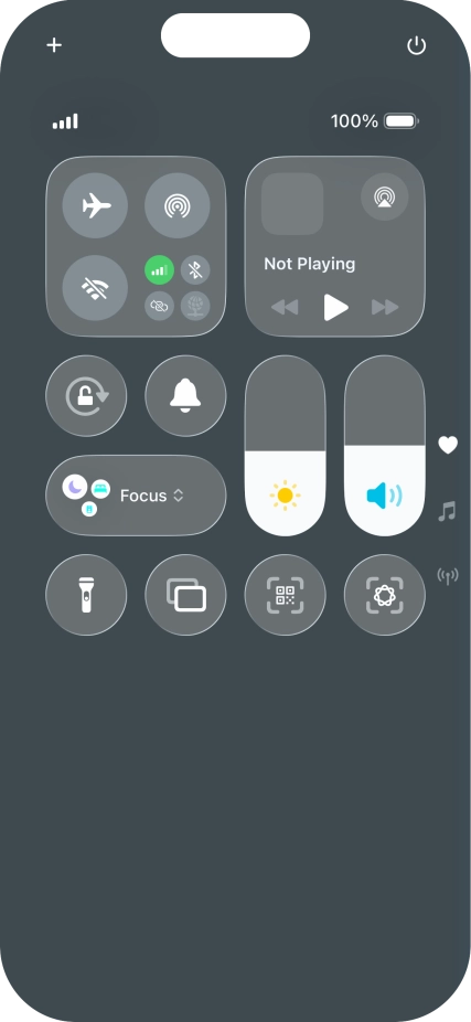 Press the visual intelligence icon to activate visual intelligence.