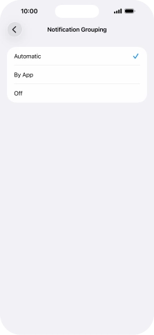 Press the required setting. Press the required setting.
