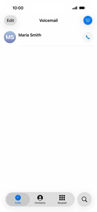 Press the required message.