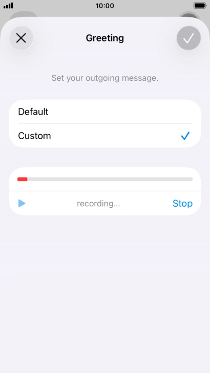 Press Stop to stop recording.